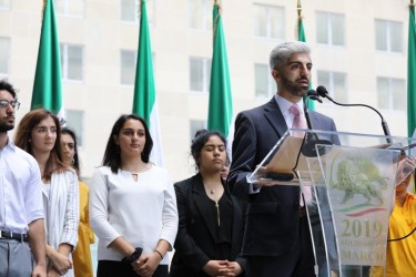4- Iran Solidarity March 2019 - Youth Rep. Speaking - Iranian March with Iranian People for Regime Change - June 21, 2019 - Washington DC across DOS